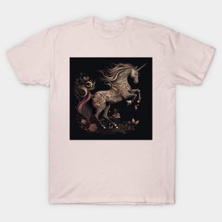 Vintage Unicorn Fairy Tale Unicorn Illustration For Unicorn Lovers T-Shirt